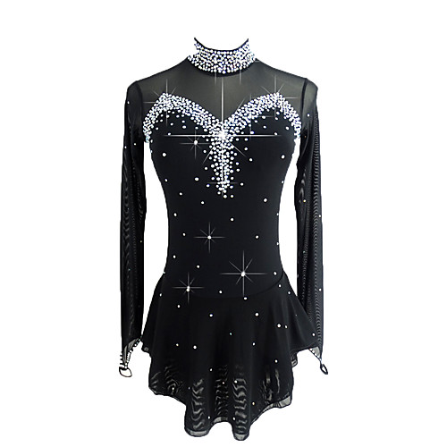 

Figure Skating Dress Women's Girls' Ice Skating Dress Black Stretchy Competition Skating Wear Handmade Classic Ice Skating Figure Skating