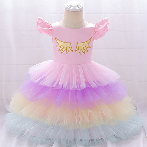 

Unicorn Dress Cosplay Costume Masquerade Girls' Movie Cosplay A-Line Slip Cosplay Halloween Purple / Yellow / Pink Dress Halloween Children's Day Masquerade Tulle Poly / Cotton Blend