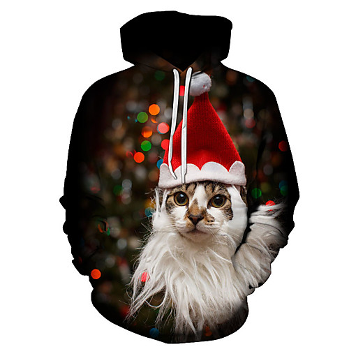 

Men's Plus Size Hoodie Color Block 3D Portrait Hooded Daily Weekend Casual Streetwear Hoodies Sweatshirts Red