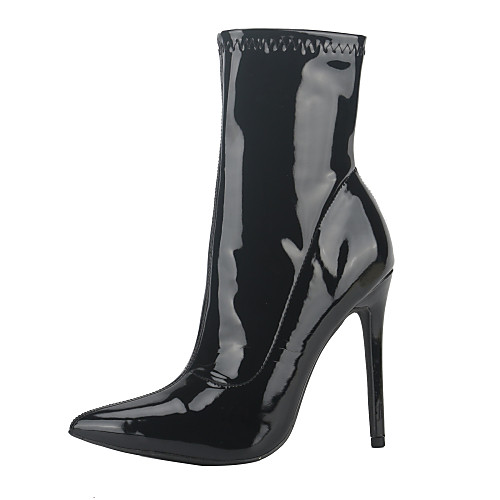 

Women's Boots Stiletto Heel Pointed Toe PU Mid-Calf Boots Sweet Spring & Fall Black / White / Red