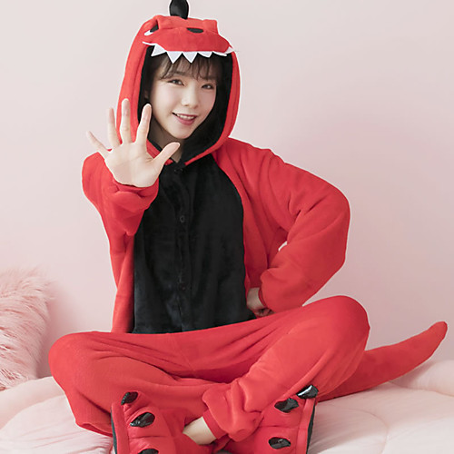 

Adults' Kigurumi Pajamas Bear Cat Dragon Onesie Pajamas Flannelette Black / Brown / White Cosplay For Men and Women Animal Sleepwear Cartoon Festival / Holiday Costumes