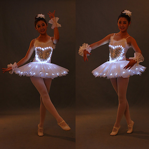 

Ballet Dancer LED Layered Vacation Dress Tutu Bubble Skirt Under Skirt Prom Dress Women's Girls' Kid's Tulle Costume White / Blushing Pink / Blue Vintage Cosplay Party Halloween Performance Princess