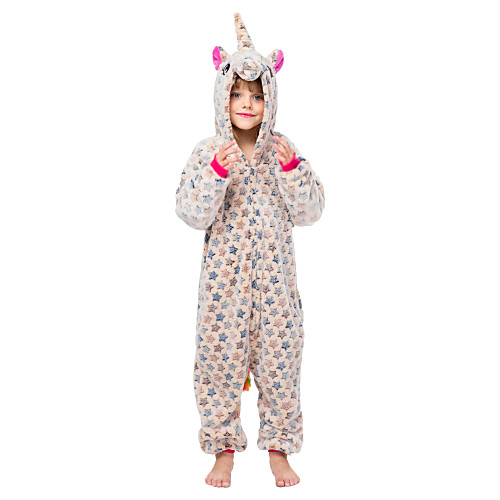 

Kid's Kigurumi Pajamas Unicorn Flying Horse Onesie Pajamas Flannelette Yellow / Blue / Gray Cosplay For Men and Women Animal Sleepwear Cartoon Festival / Holiday Costumes