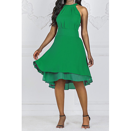 

Women's Plus Size Chiffon Dress - Sleeveless Slim Wine White Black Blue Purple Green Navy Blue S M L XL XXL XXXL XXXXL XXXXXL