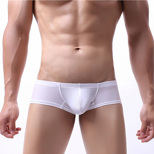 

Men's 1 Piece Basic Briefs Underwear Mid Waist White Black Blue S M L