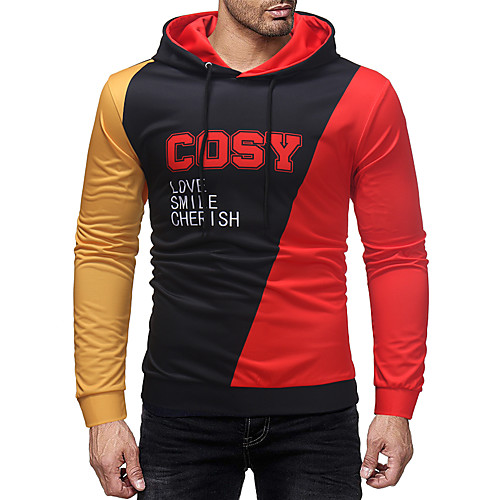 

Men's Hoodie Graphic Hooded Daily Basic Casual Hoodies Sweatshirts Black