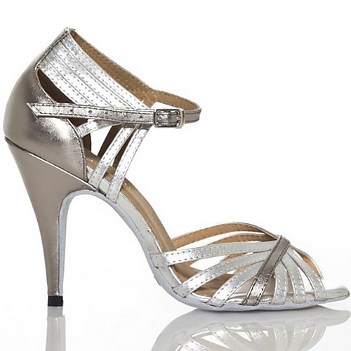 

Women's Latin Shoes Heel Slim High Heel Gray