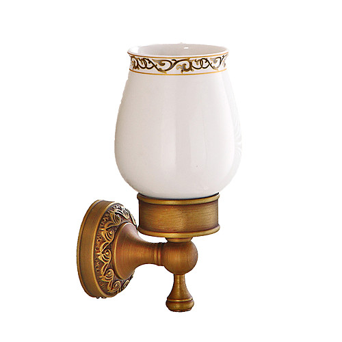 

Toothbrush Holder Creative Antique / Traditional Brass / Ceramic Bathroom Wall Mounted