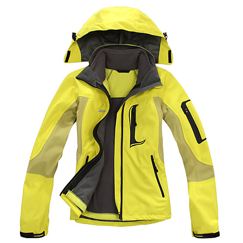 

Cikrilan Women's Hiking Jacket Winter Outdoor Patchwork Waterproof Windproof Warm Comfortable Top Camping / Hiking / Caving Traveling Winter Sports Yellow Red Fuchsia Blue