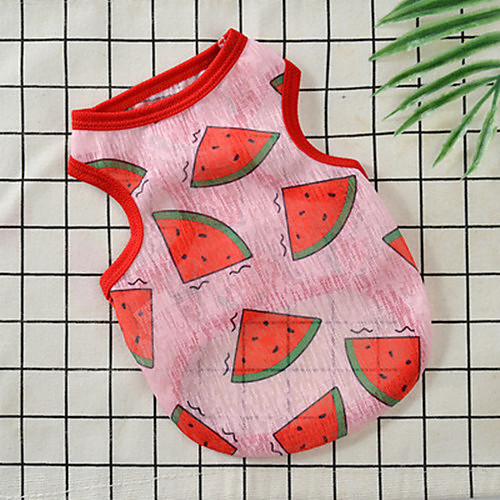 

Cat Dog Shirt / T-Shirt Dog Clothes Breathable Red Costume Cotton Letter & Number XS S M L