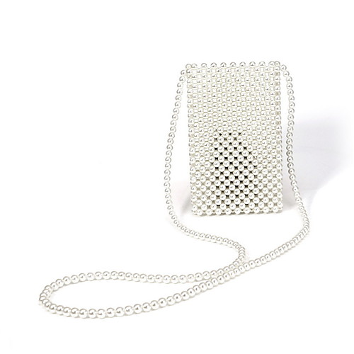 

Women's Pearls Acrylic Mobile Phone Bag Solid Color Rainbow / Beige