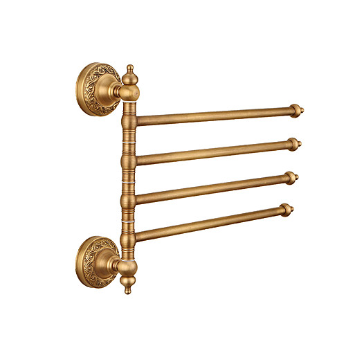 

Towel Bar Creative Antique / Traditional Brass Bathroom 4-towel bar Wall Mounted
