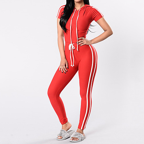 

Women's Patchwork Drawstring Tracksuit Yoga Suit Color Block Elastane Yoga Fitness Gym Workout Leggings Crop Top Clothing Suit Short Sleeve Activewear Breathable Moisture Wicking Quick Dry Butt Lift