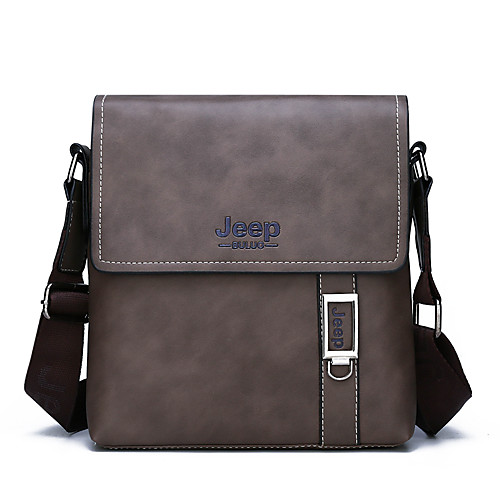 

Men's Zipper PU Briefcase Solid Color Brown / Gray / Khaki