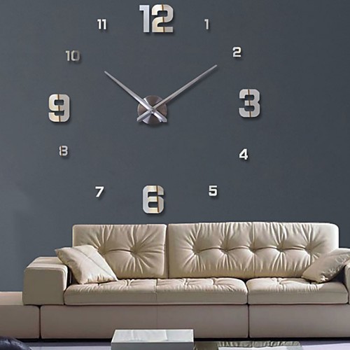 

Clock Watch Wall Clocks Horloge 3d Diy Acrylic Mirror Stickers Home Decoration Living Room Quartz Needle 100cm100cm