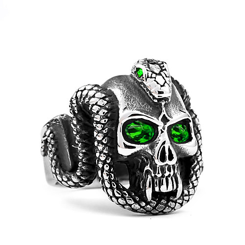 

Ring Vintage Style Red Blue Green Alloy Snake Skull Vintage Ethnic Fashion 1pc 8 9 10 11 / Men's