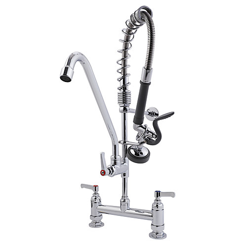 

Bar Appliance Deck Mount Double Holes Pull Out Spray Valve Kitchen Sink Tap Mini Pre-rinse