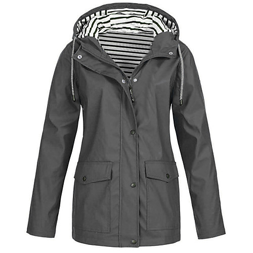 

Women's Hiking Jacket Outdoor Autumn / Fall Winter Waterproof Windproof Soft Comfortable Top Camping / Hiking / Caving Traveling Blue / Pink / Grey