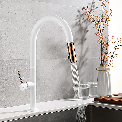 

Kitchen faucet - Single Handle One Hole Electroplated / Painted Finishes Pull-out / ­Pull-down / Tall / ­High Arc Free Standing Contemporary / Antique Kitchen Taps