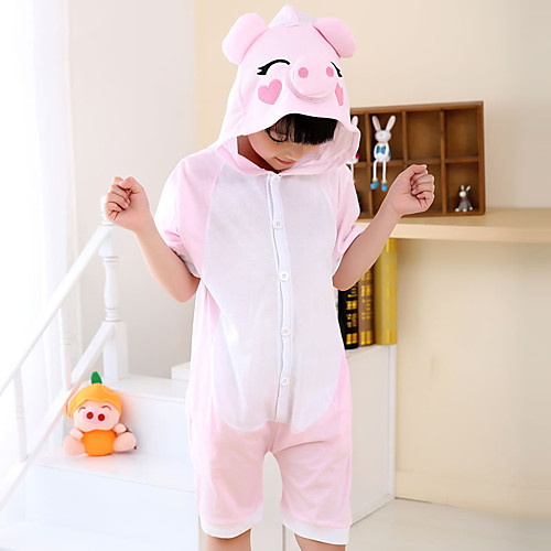 

Kid's Kigurumi Pajamas Pika Pika Totoro Milk Cow Onesie Pajamas Flannelette Yellow / Pink / Orange Cosplay For Boys and Girls Animal Sleepwear Cartoon Festival / Holiday Costumes