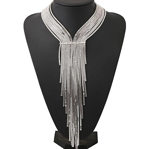 

Women's Necklace Tassel Flower Fashion Alloy Gold Silver 45 cm Necklace Jewelry 1pc For Anniversary Party Evening Gift Festival