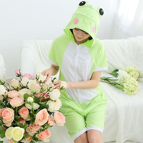 

Adults' Kigurumi Pajamas Frog Bear Panda Onesie Pajamas Flannelette Black / Yellow / Green Cosplay For Men and Women Animal Sleepwear Cartoon Festival / Holiday Costumes