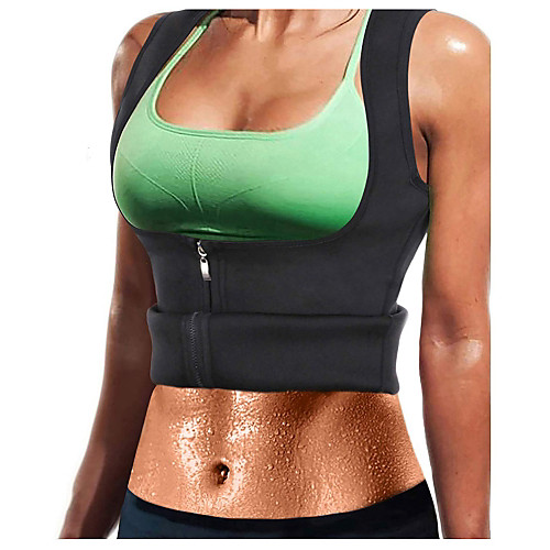 

Sweat Vest Waist Trainer Vest Neoprene Tank Top 1 pcs Sports Neoprene Yoga Exercise & Fitness Gym Workout Zipper Compression Stretchy Weight Loss Tummy Fat Burner Abdominal Toning For Abdomen Belly