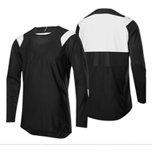 

Men's Long Sleeve Cycling Jersey Downhill Jersey Dirt Bike Jersey Winter Polyester Black / White Geometic Bike Jersey Motorcyle Clothing Top Mountain Bike MTB Road Bike Cycling Thermal / Warm