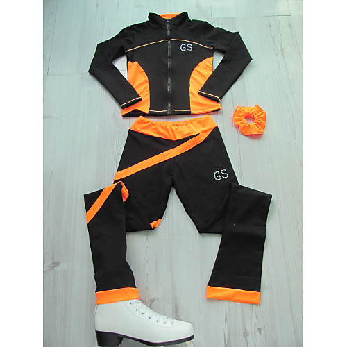

Figure Skating Jacket with Pants Women's Girls' Ice Skating Jacket Pants / Trousers Black / Red Orange Blue Stretchy Training Competition Skating Wear Classic Figure Skating