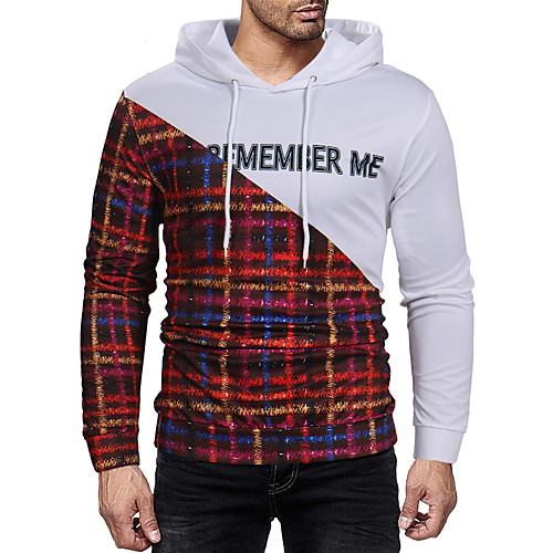 

Men's Hoodie Graphic Hooded Daily Basic Casual Hoodies Sweatshirts White