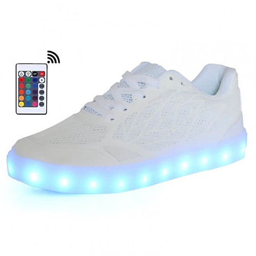 

Women's Sneakers Flat Heel Round Toe Rubber LED / Casual Walking Shoes Spring & Summer / Fall & Winter White / Green / Red