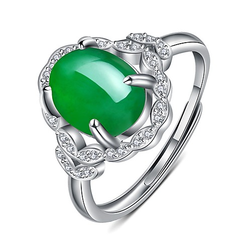 

Women's Ring Open Ring 1pc Red Green Copper Circular Vintage Basic Fashion Gift Daily Jewelry