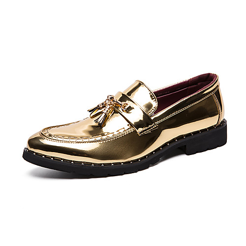 

Men's Summer / Fall Classic / Casual Daily Office & Career Loafers & Slip-Ons Faux Leather Non-slipping Wear Proof Black / Gold / Tassel