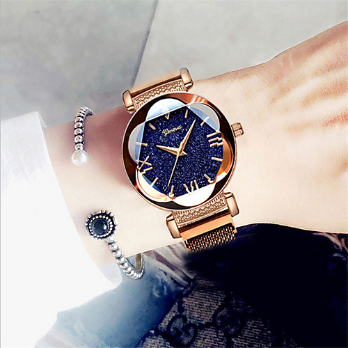 

Women's Quartz Watches Fashion Black Blue Purple Stainless Steel Quartz Black Rose Gold Purple Casual Watch 1 pc Analog One Year Battery Life