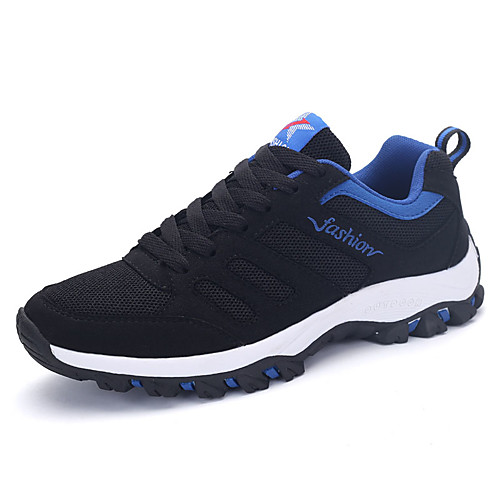 

Men's Trainers Athletic Shoes Comfort Shoes Outdoor Walking Shoes PU Black Blue Summer