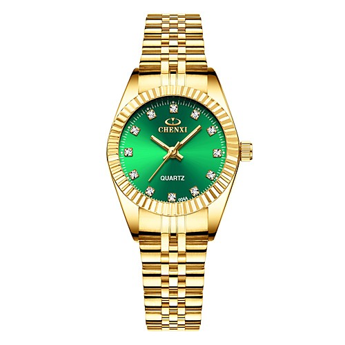 

CHENXI Women's Quartz Watches Luxury Fashion Gold Stainless Steel Quartz GoldenBlack GoldenWhite Gold Luminous Casual Watch 30 m 1 pc Analog One Year Battery Life