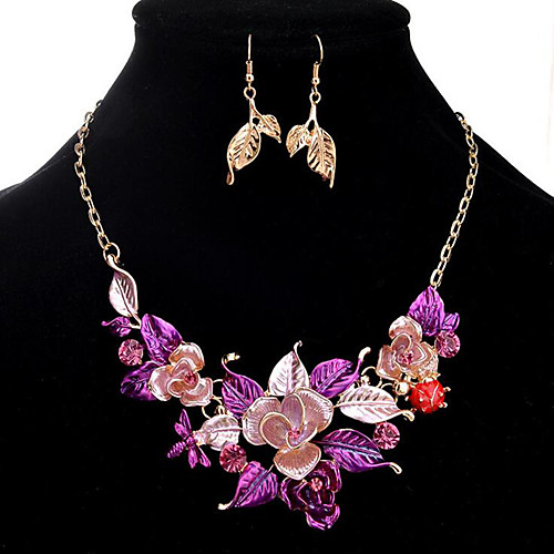 

Women's Bridal Jewelry Sets Classic Flower Stylish Earrings Jewelry Lake Blue / Purple For Party 1 set