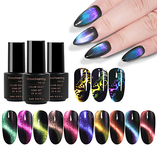 

1pcs Magic barbie phantom super galaxy 5 d cat's eye gel double magnet cat cat's eye gel double color glue