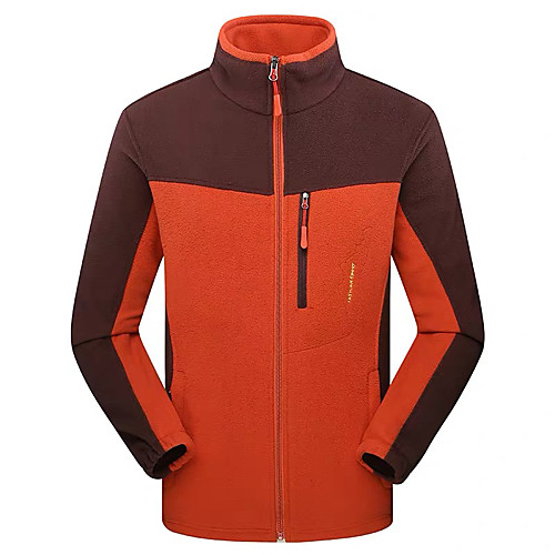 

Wolfcavalry Men's Hiking Jacket Hiking Fleece Jacket Winter Outdoor Patchwork Windproof Fleece Lining Breathable Warm Jacket Top Hunting Fishing Climbing Red Army Green Blue Dark Blue / Quick Dry