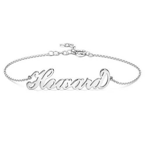 

Personalized Customized Bracelet Gift Daily Holiday irregular 1pcs Silver / Laser Engraving