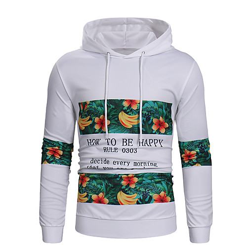 

Men's Pullover Hoodie Sweatshirt Fruit Work Casual Hoodies Sweatshirts White