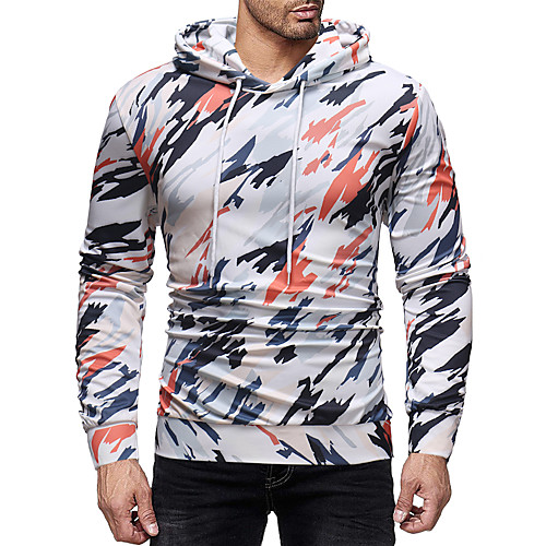 

Men's Hoodie Graphic Basic Casual Hoodies Sweatshirts White