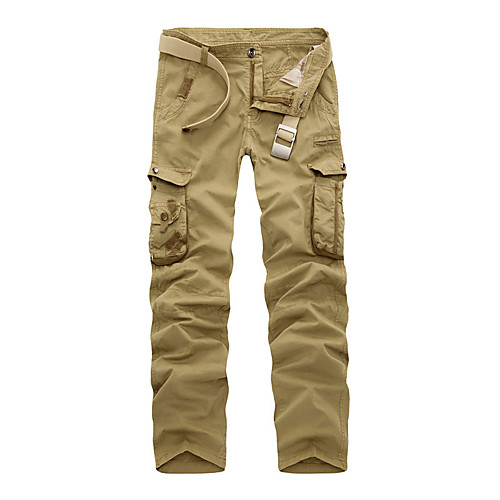 

Men's Hiking Pants Trousers Hiking Cargo Pants Solid Color Winter Outdoor Warm Soft Comfortable Wear Resistance Cotton Pants / Trousers Bottoms Yellow Camouflage Green Camping / Hiking / Caving