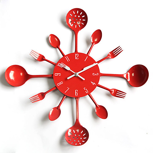 

Modern Contemporary / Wall Hanging Plastic & Metal Round Garden Theme / Floral Theme Indoor AA Batteries Powered Decoration Wall Clock Digital Mirror Polished No