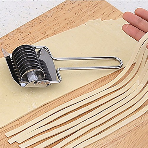

Stainless Steel Noodle Maker Dough Cutter Pasta Spaghetti Lattice Roller Pastry Vegetable Slicer Kitchen Tools