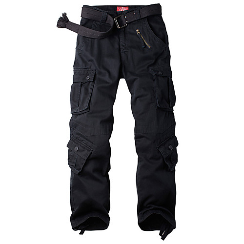 

Men's Hiking Pants Trousers Hiking Cargo Pants Solid Color Winter Outdoor Warm Soft Comfortable Wear Resistance Cotton Pants / Trousers Bottoms Black Yellow Khaki Royal Blue Camping / Hiking / Caving