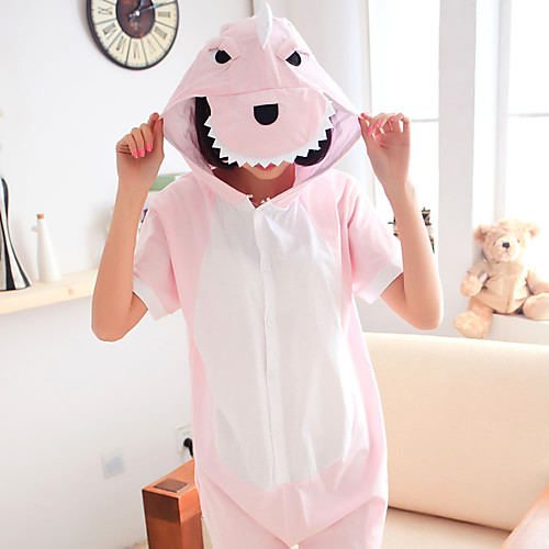 

Adults' Kigurumi Pajamas Dinosaur Onesie Pajamas Flannelette Pink Cosplay For Men and Women Animal Sleepwear Cartoon Festival / Holiday Costumes