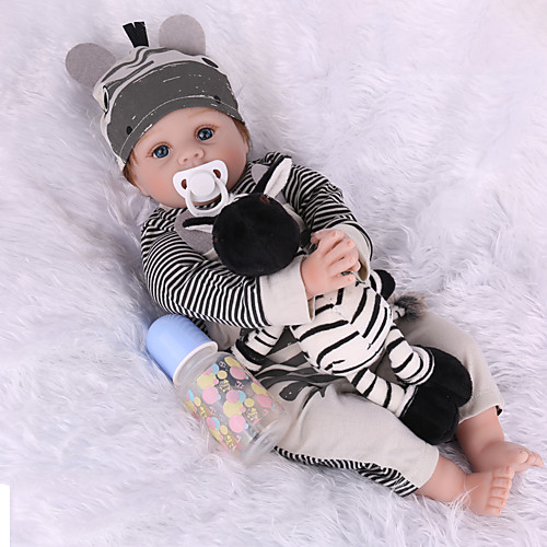 

NPK DOLL 22 inch Reborn Doll Reborn Toddler Doll Baby Boy Baby Girl lifelike Safety Gift 3/4 Silicone Limbs and Cotton Filled Body with Clothes and Accessories for Girls' Birthday and Festival Gifts