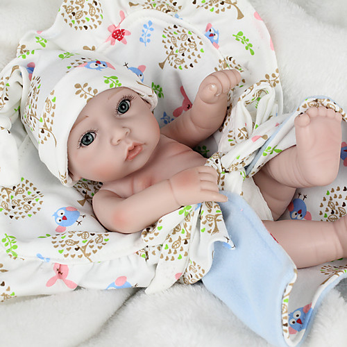 

10 inch Reborn Doll Reborn Toddler Doll Baby Boy Baby Girl Safety Gift Cute Silicone Silica Gel with Clothes and Accessories for Girls' Birthday and Festival Gifts / Kids
