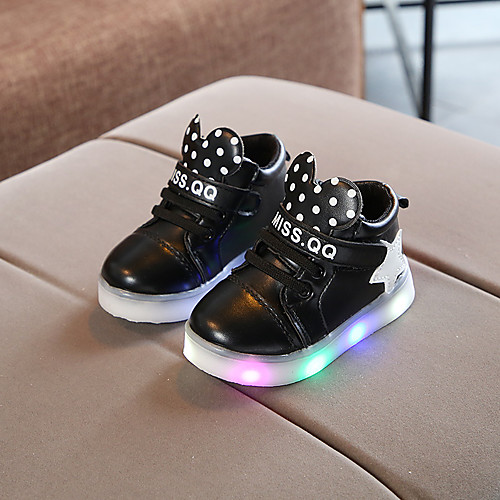 

Boys' / Girls' LED / LED Shoes / USB Charging PU Sneakers LED Shoes Little Kids(4-7ys) / Big Kids(7years ) Walking Shoes LED / Luminous White / Black / Pink Spring / Summer / Rubber